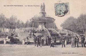 Place de la Libération, Fontaine de la Rotonde, en 1900 1900