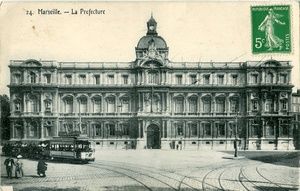 Tramway devant la Préfecture, Marseille début XXe siècle 1905