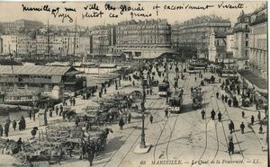 Tramways, Quai de la Fraternité, Marseille avant la 1ère Guerre mondiale 1905