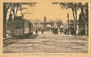 Tramway, cours Mirabeau, début du XXe siècle 1905