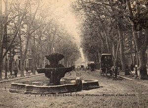 Cours Mirabeau, la Fontaine d'Eau Chaude 1900