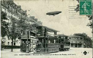 Station des tramways et Gare de Passy-la-Muette 1900