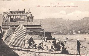 Hendaye - Coin de plage et la Côte espagnole 1900