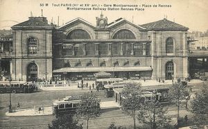 Gare Montparnasse, place de Rennes 1905