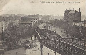 Le métro parisien sur voie suspendue 1900