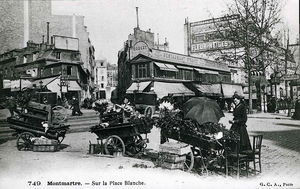 Vendeuses de fleurs à Montmartre 1900