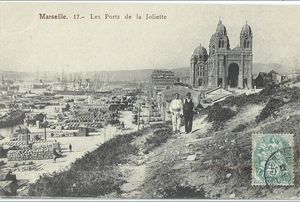 Les ports de la Joliette devant la Cathédrale 1900