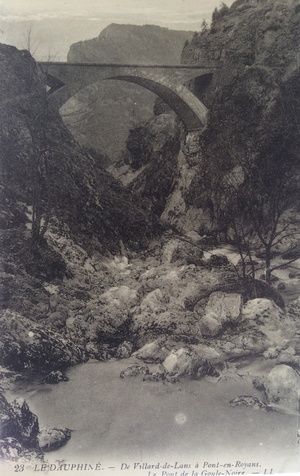 Le Pont de la Goule-Noire, les Gorges de la Bourne 1900