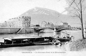 Navigation sur l'Isère, le Nouveau Pont, et le Moucherotte 1900