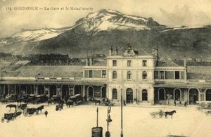 Gare de Grenoble et le Moucherotte 1895