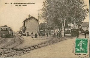 Gare des Trams de La Côte-Saint-André 1910