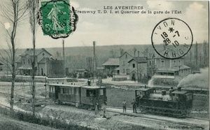 Gare de l'Est, les Avenières 1910, Tramway TDI 1910