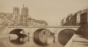 Pont Saint-Michel, Vue sur la Seine et Notre Dame, 1857 1880