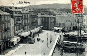 St Tropez, vue du port 1900
