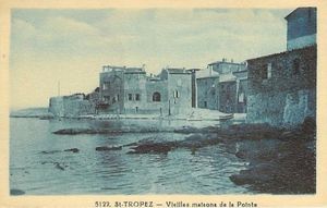 St Tropez, vieilles maisons de la pointe 1930