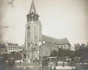 Église St Germain des Près, Paris fin XIXe siècle 1889