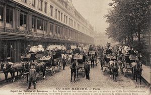 Voitures de livraisons du Bon Marché 1900
