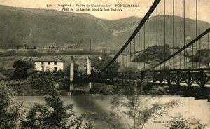 Pontcharra, vallée du Grésivaudan: Pont de la Gâche, sous le fort Barraux 1900