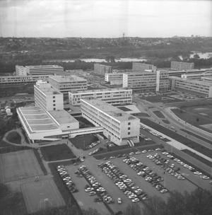 Vue aérienne du campus de la Doua 1970